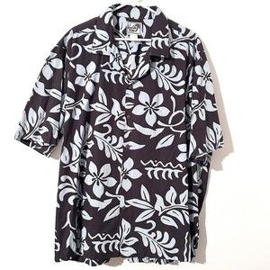 Paradise Style Men's Shirt Large Hawaiian Aloha Hibiscus Plumeria Made in Hawaii